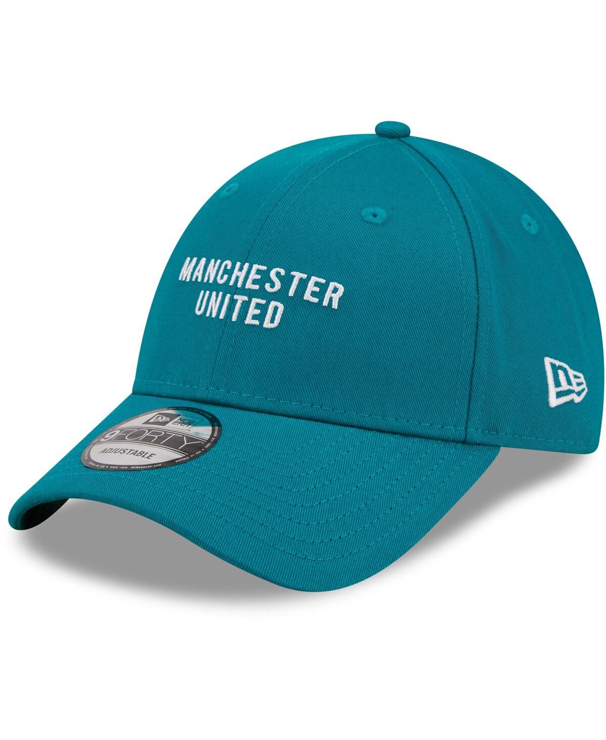 Shop New Era Men's  Turquoise Manchester United Seasonal 9forty Adjustable Hat