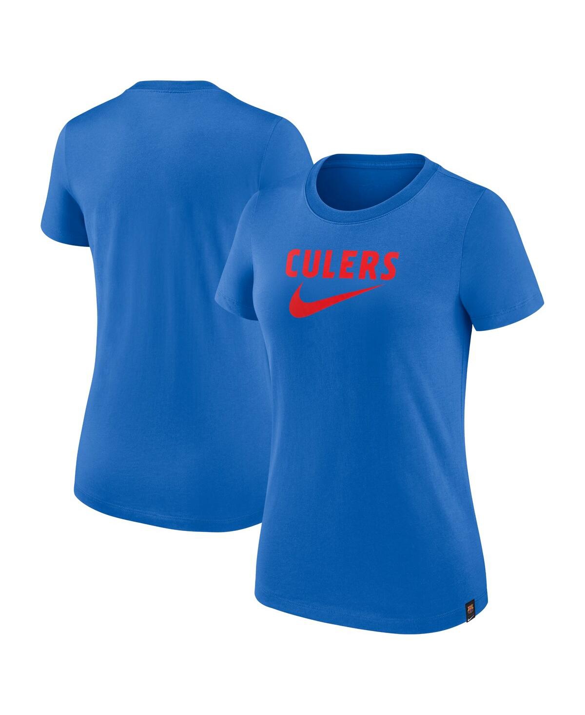 Nike Blue Barcelona Swoosh T-shirt In Blue