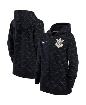 Big Boys Black Corinthians Club Full-Zip Hoodie