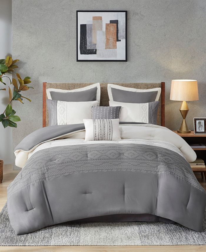 510 Design Helena Embroidered 8Pc. Comforter Set, California King Macy's