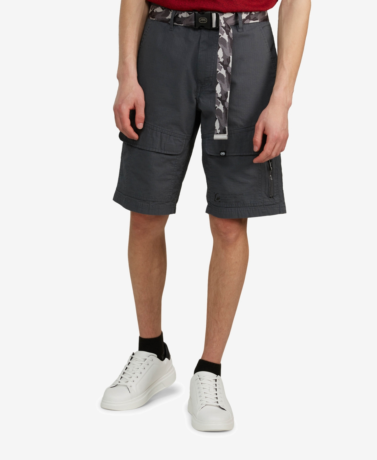 Men's Flip Front Cargo Shorts - Camo Gray