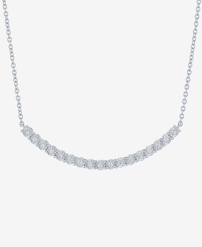 Macy's diamond bar necklace online