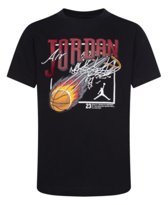 Jordan Little Boys Fireball Dunk Short Sleeve T-shirt - Macy's