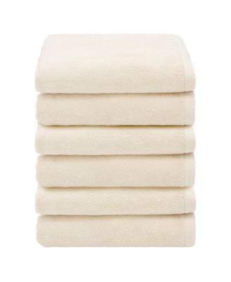 Ediree Turkish Cotton 6 Piece Hand Towels Set