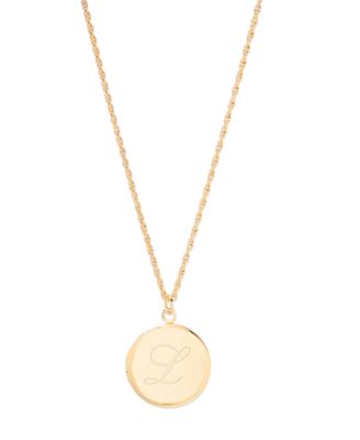 brook & york Isla Initial Locket Necklace - 14K Gold Plated- L