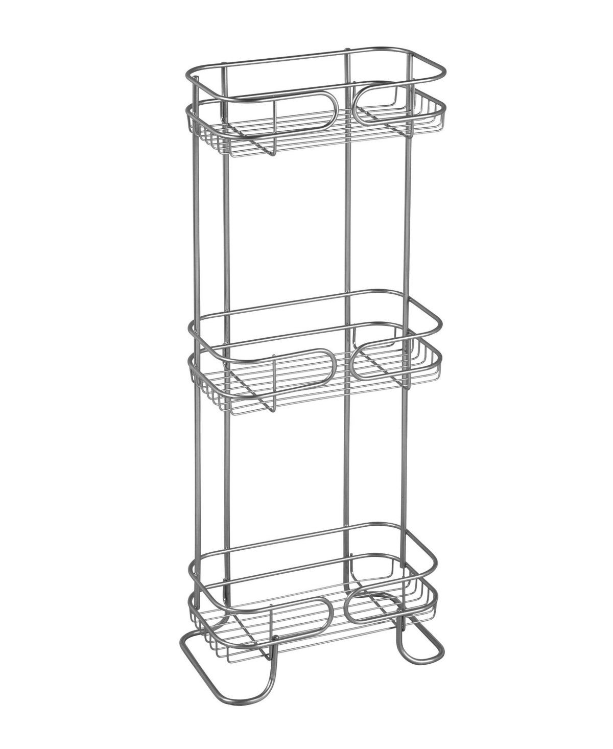 Idesign Neo Wire 3 Shelf Tower Shower Organization System In Silver-tone