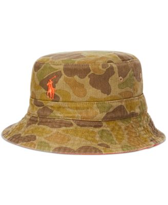 Polo Ralph Lauren Men's Reversible Camo Herringbone Bucket Hat