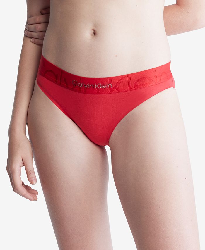 Calvin Klein Women's Embossed Icon Holiday Bikini Underwear QF7056 - Macy's