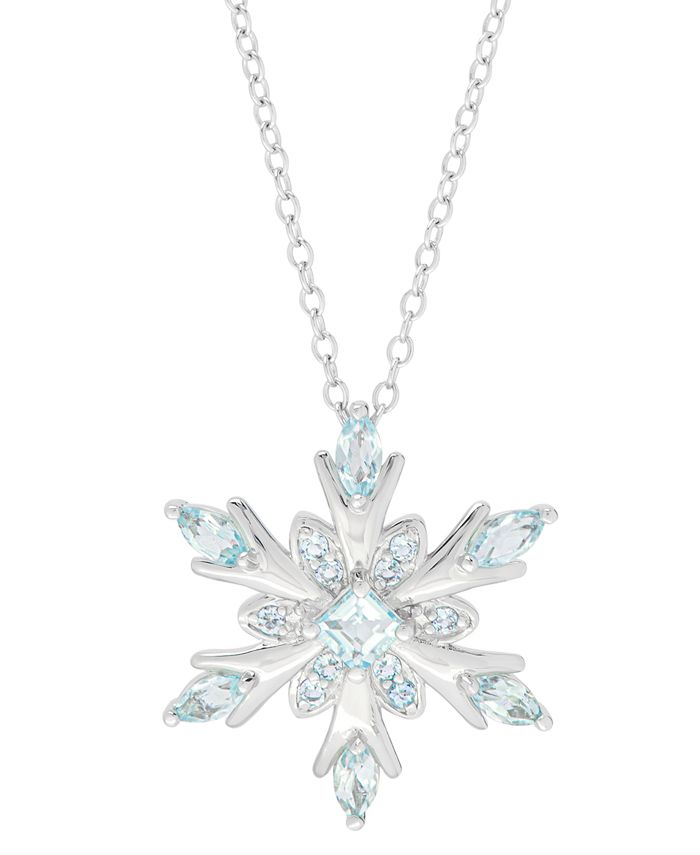 Macy's blue topaz necklace deals