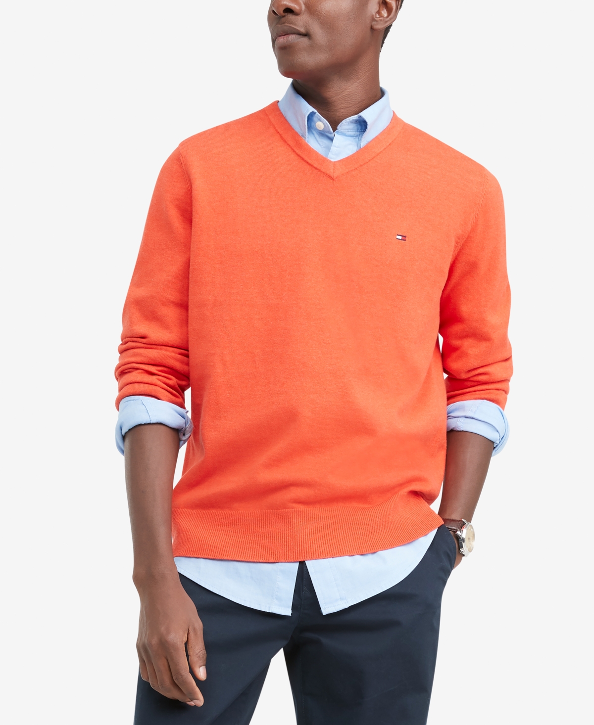 Behoort potlood Autonomie Tommy Hilfiger Men's Signature Solid V-Neck Sweater, Created for Macy's |  Smart Closet