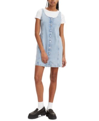 blue dress for baby girl Vintage 90's Denim Jumper Dress – The Only Vintage main image 0
