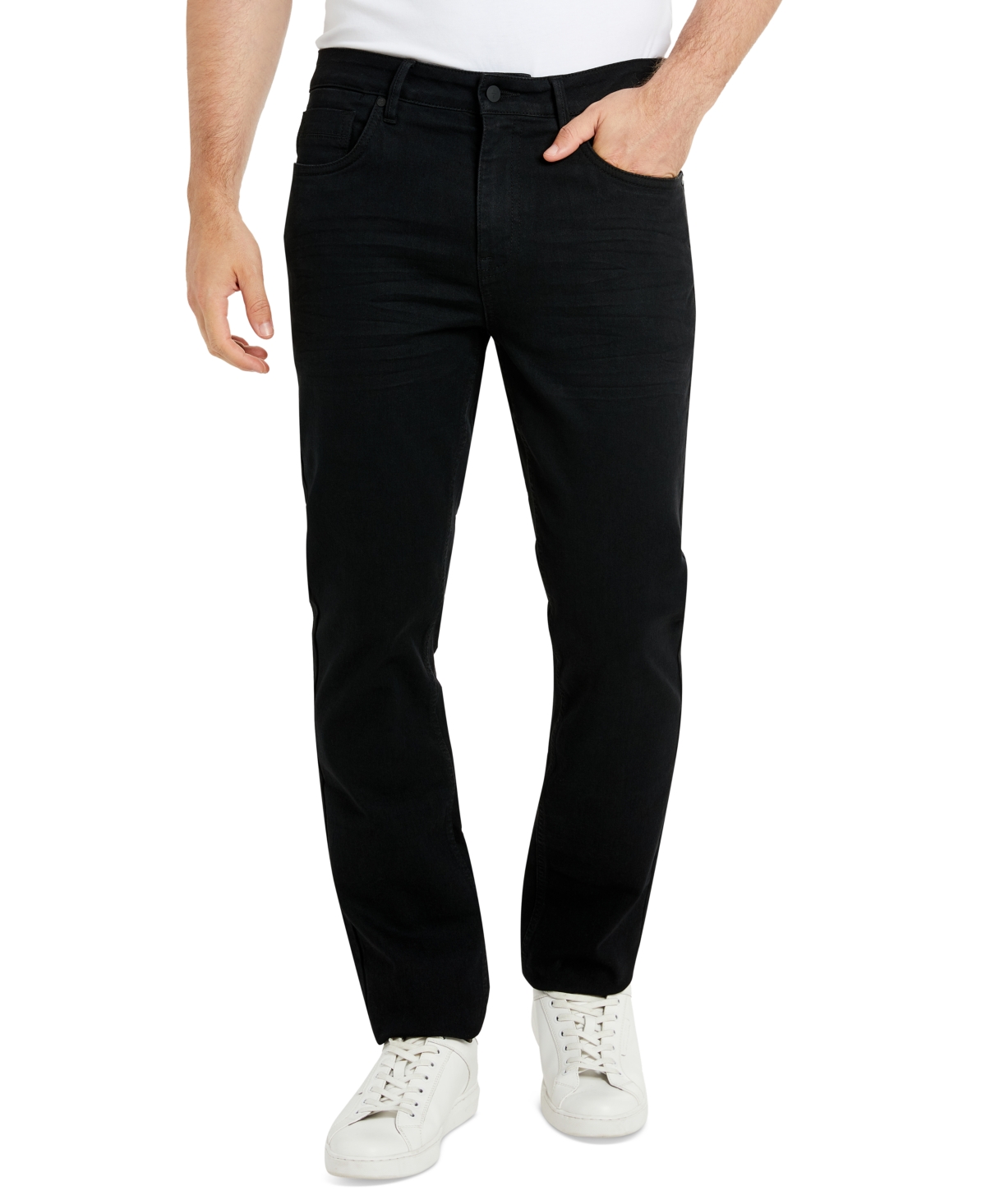 Kenneth Cole Men's Slim-fit Stretch Denim Jeans In Black