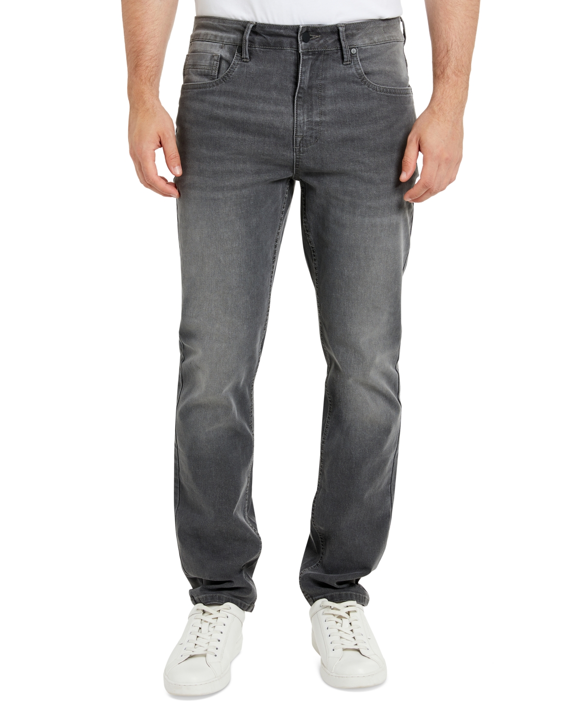 Kenneth Cole Men's Slim-fit Stretch Denim Jeans In Light Grey