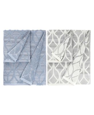 Alev Jacquard 2 Piece Turkish Cotton Bath Towel Set