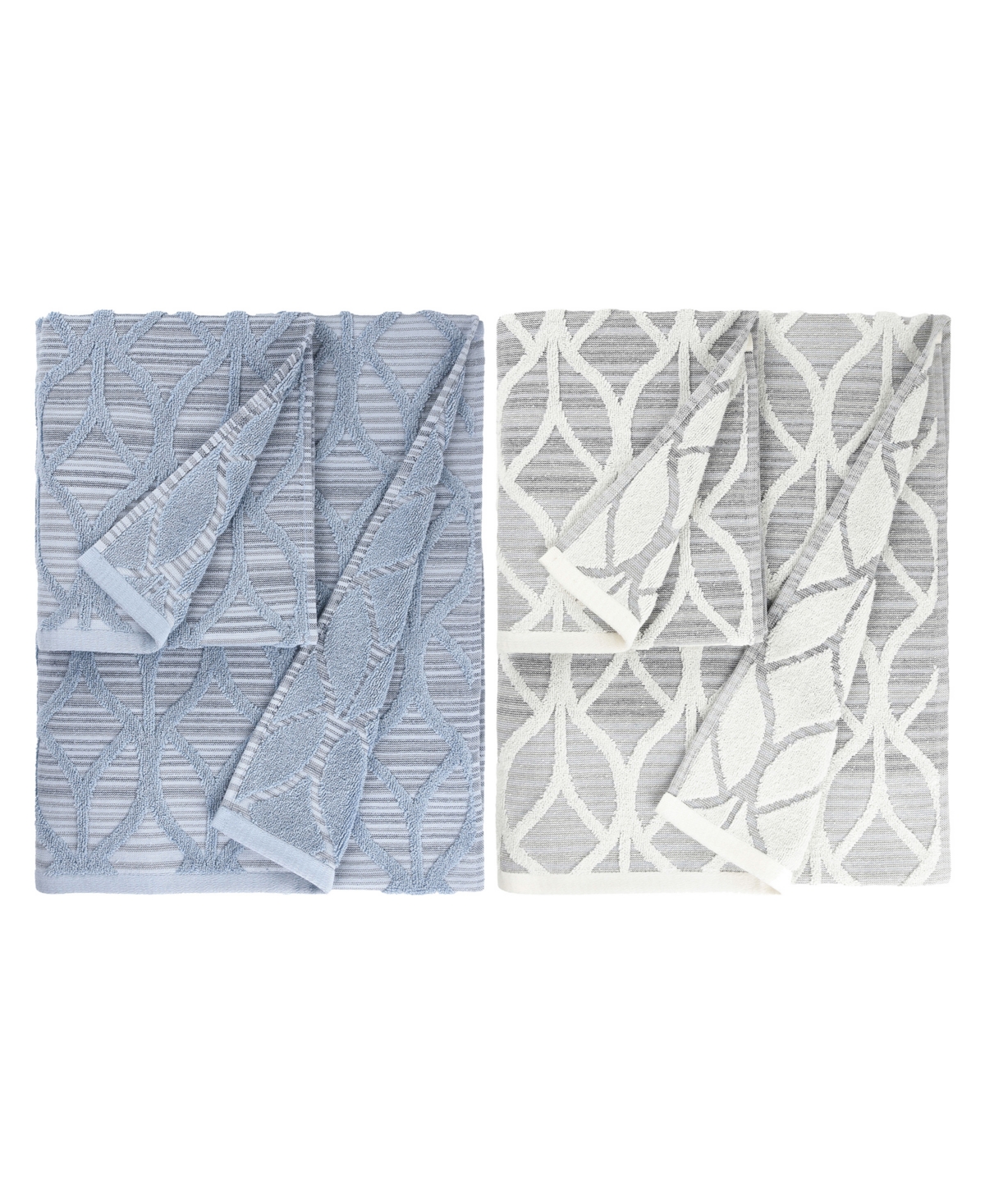 Linum Home Alev Jacquard 2 Piece Turkish Cotton Bath Towel Set In Multi