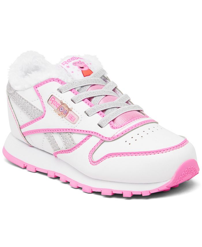 Reebok Toddler Girls Peppa Pig Classic Leather Step N Flash Sneakers from Finish - Macy's