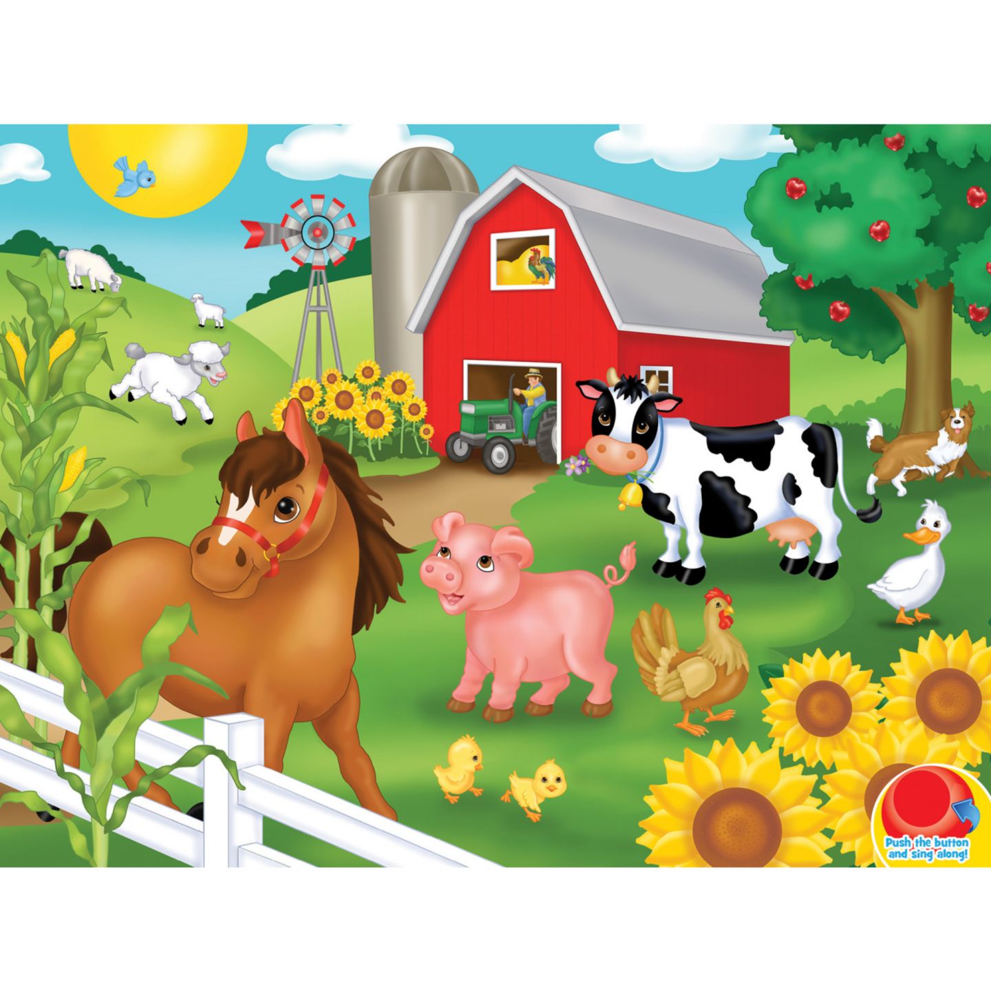 Детский пазл MasterPieces Puzzles MasterPieces Musical-Floor Old McDonald 24-Piece Puzzle, Ages 3+, цвет: Разноцветный — фото 2