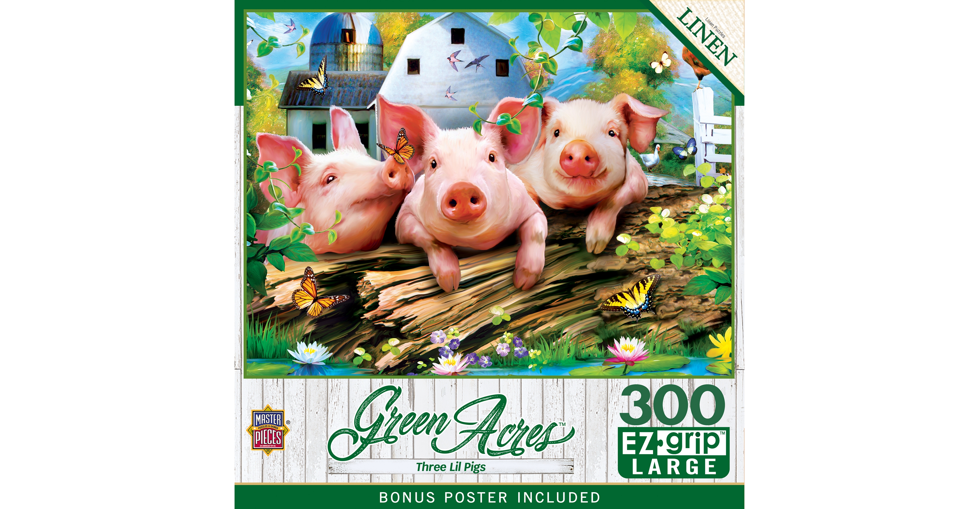 MasterPieces Green Acres - Three Lil' Pigs 300 Piece Ez Grip Puzzle
