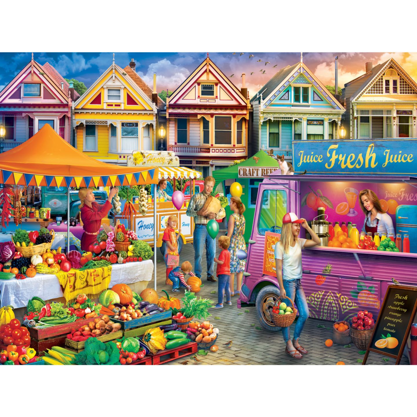 Пазл MasterPieces Puzzles Weekend Market, 750 деталей, от 14 лет, цвет: Разноцветный — фото 2