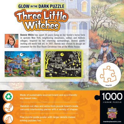 MasterPieces Glow in the Dark - Three Little Witches 1000 Piece Puzzle