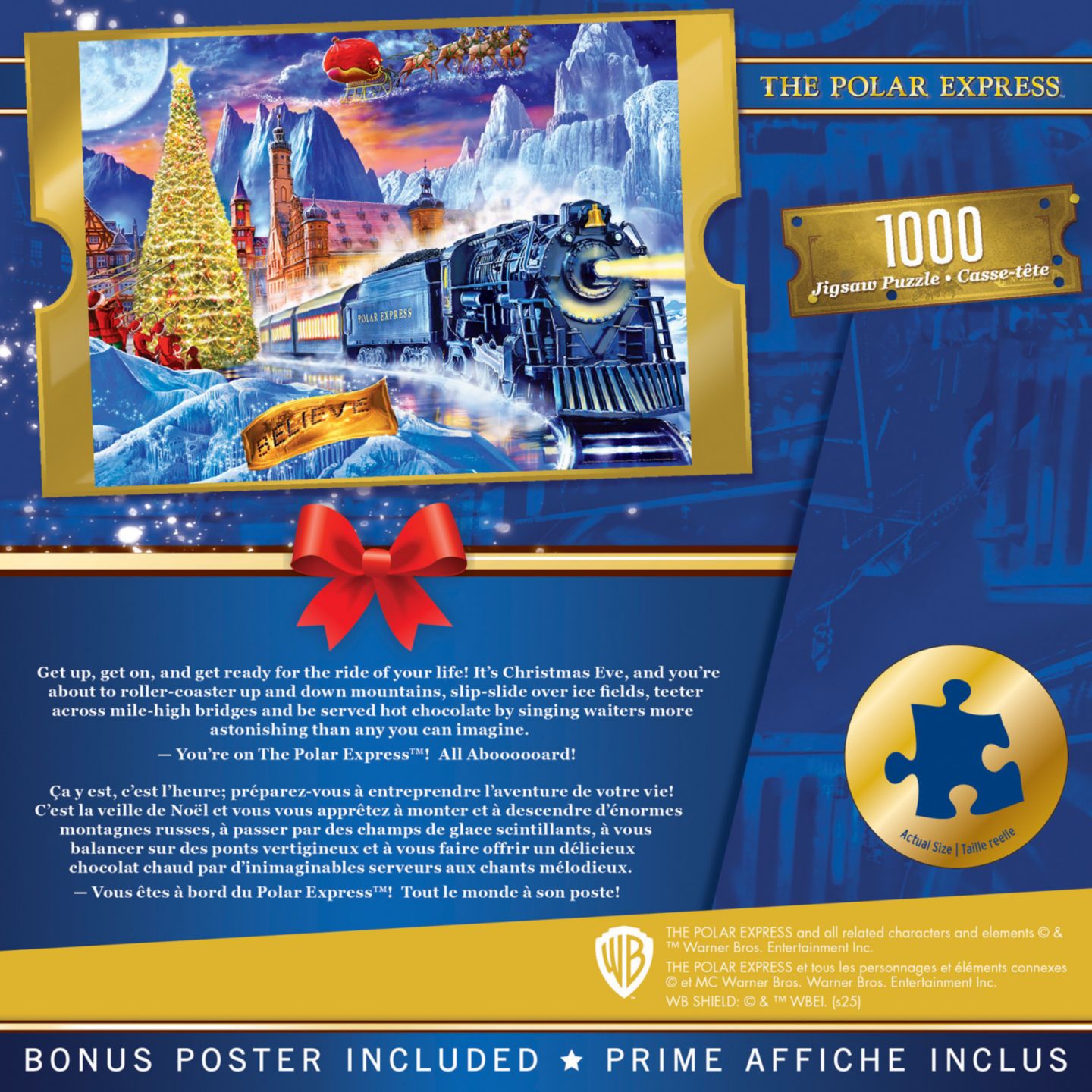 Детский пазл MasterPieces Puzzles The Polar Express 1000 Piece Puzzle, от 14 лет, цвет: Разноцветный — фото 3