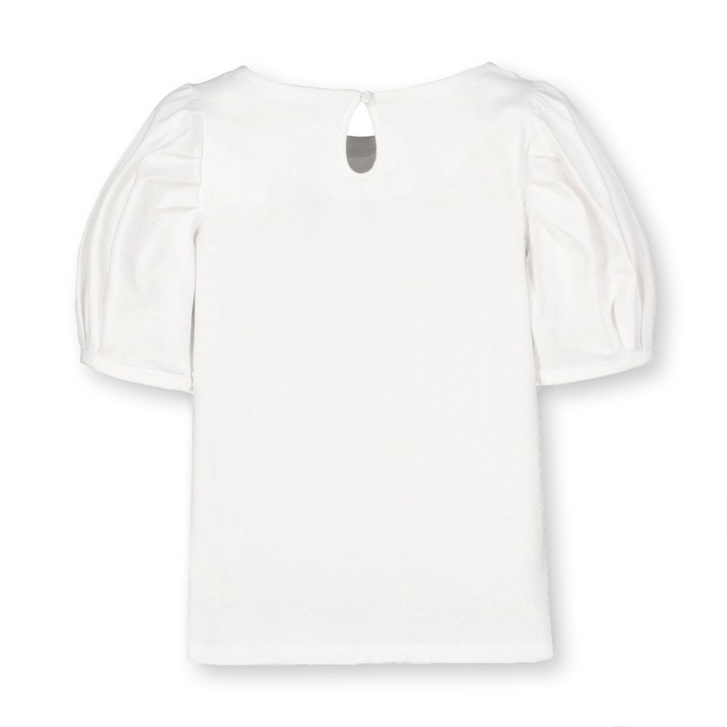 Топ Hope & Henry Short Sleeve Knit Top with Sleeve Details для девочек-малышей, цвет: Белый — фото 2