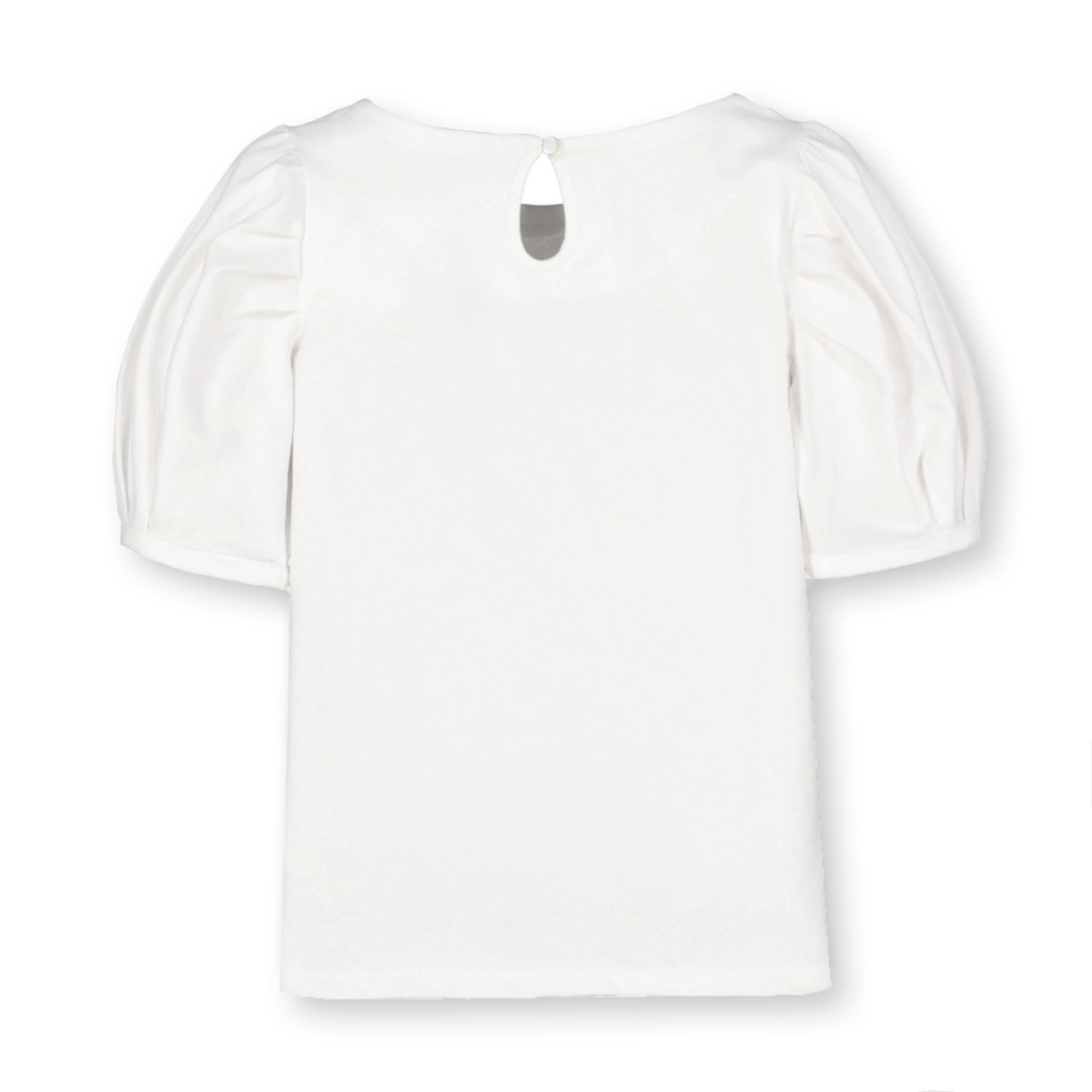 Hope & Henry Baby Girls Organic Cotton Bubble Sleeve Knit Top