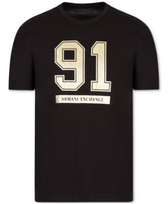 A|X Armani Exchange Men's Metallic 91 Logo Graphic T-Shirt