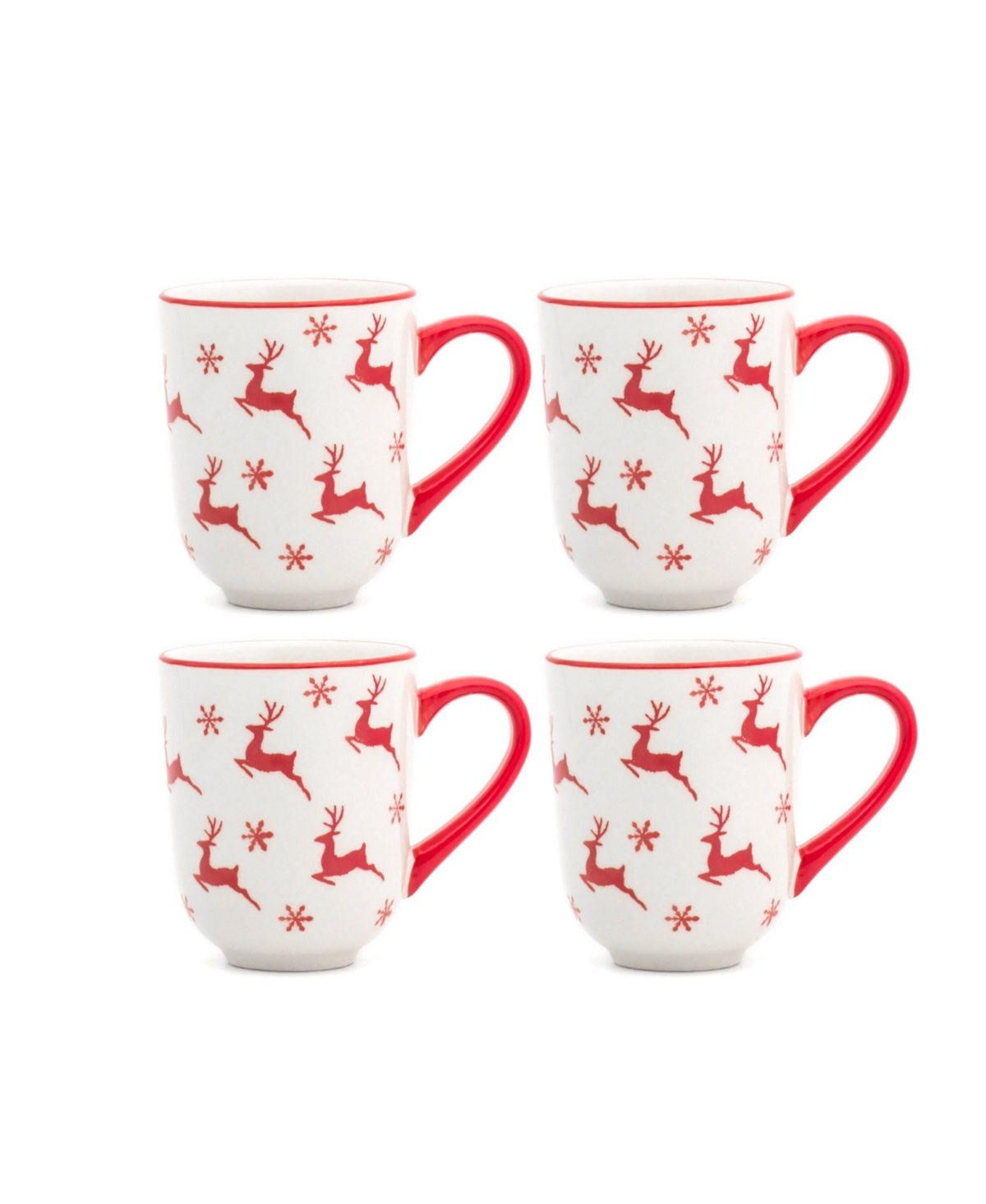Euro Ceramica Winterfest Mugs, Set of 4