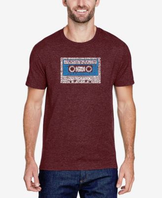 Men's Cotton/Poly Blend Word Art 80s One Hit Wonders Cassette T-shirt
