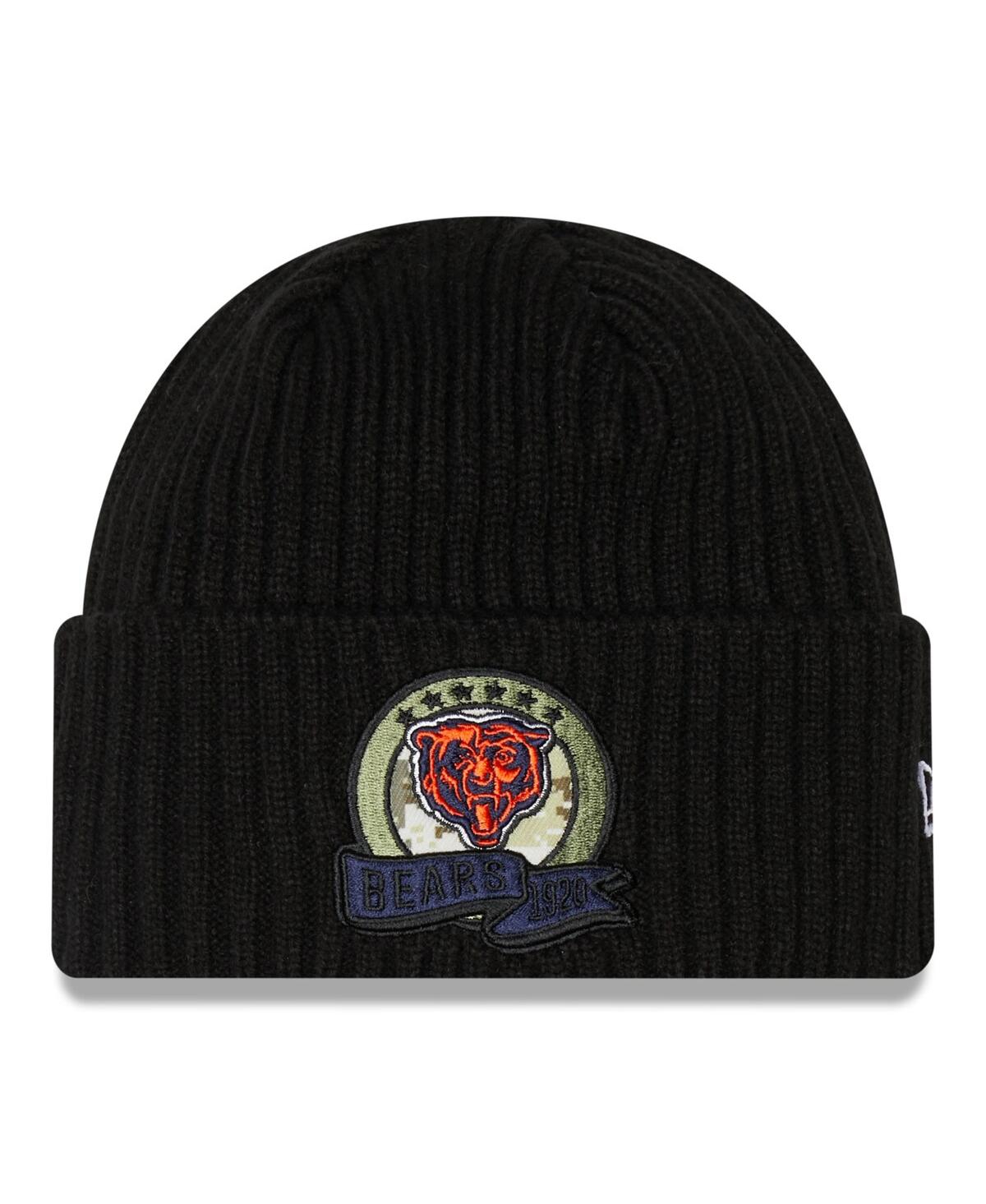 Shop New Era Big Boys  Black Chicago Bears 2022 Salute To Service Knit Hat