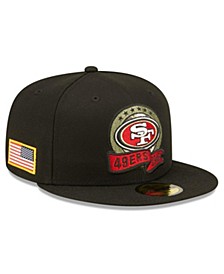 Men's Black San Francisco 49ers 2022 Salute To Service 59FIFTY Fitted Hat