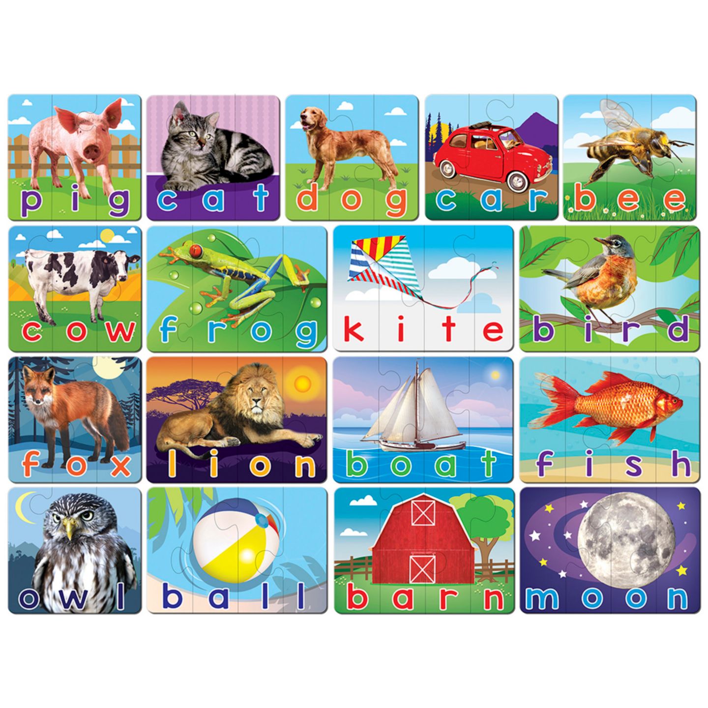 Детская игрушка MasterPieces Puzzles Spelling Educational Matching Puzzle Game, 60-Piece, Ages 3+, цвет: Разноцветный — фото 2