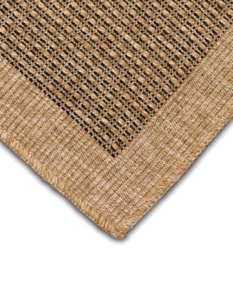 Sahara Texture Border 6'6" x 9'3" Outdoor Area Rug