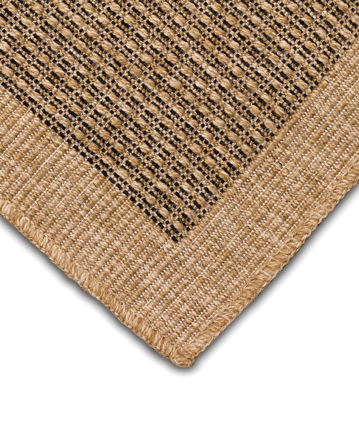 Liora Manne' Sahara Texture Border 6'6" x 9'3" Outdoor Area Rug