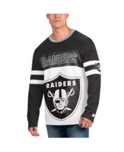 Las Vegas Raiders Starter Cross-Check V-Neck Long Sleeve T-Shirt - Silver