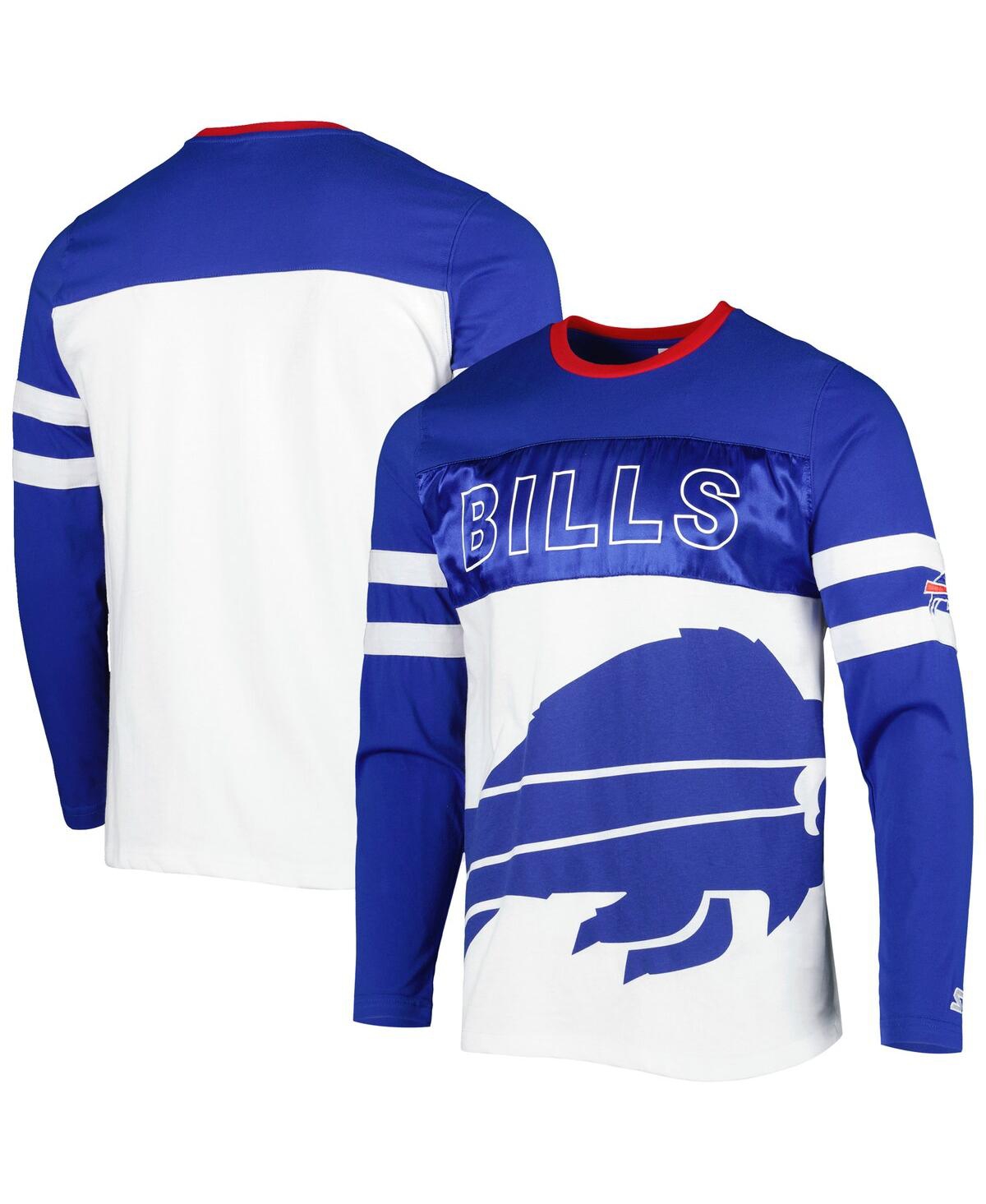 Men's Starter Royal, White Buffalo Bills Halftime Long Sleeve T-shirt - Royal, White
