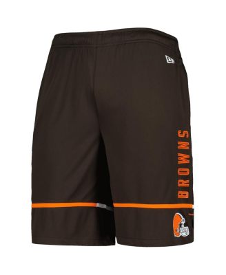 Men's Brown Cleveland Browns Combine Authentic Rusher Training Shorts