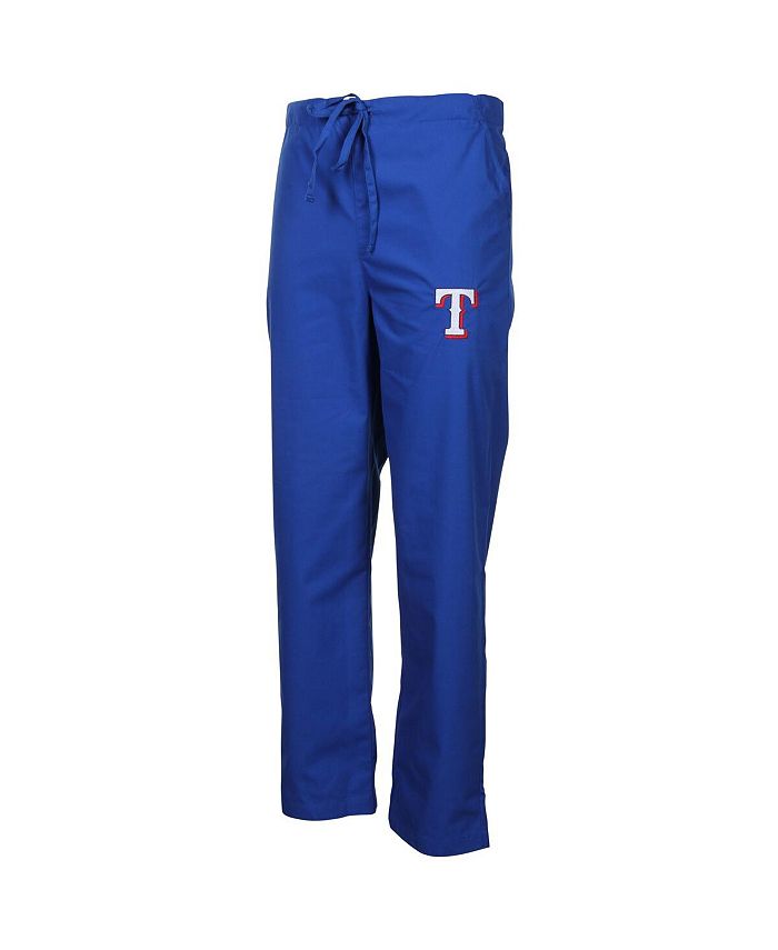 CONCEPTS SPORT Unisex Royal Blue Texas Rangers Scrub Pants