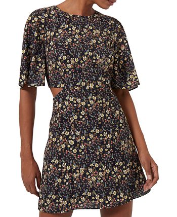 French Connection Women s Hallie Verona Floral Print Cutout Mini