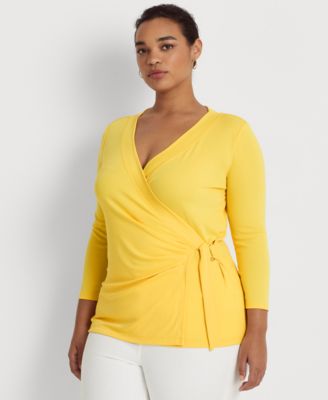 Lauren Ralph Lauren - Plus Size Stretch-Infused Surplice Top