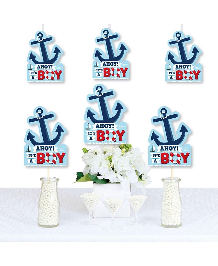 Big Dot of Happiness Ahoy It's a Boy - Anchor Decorations DIY Nautical Baby  Shower Essentials - 20 Ct - Macy's