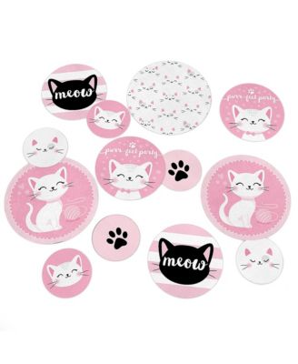 Purr-fect Kitty Cat Birthday Cake Topper Set – 11 Piece Decorating Kit With Picks - View #12