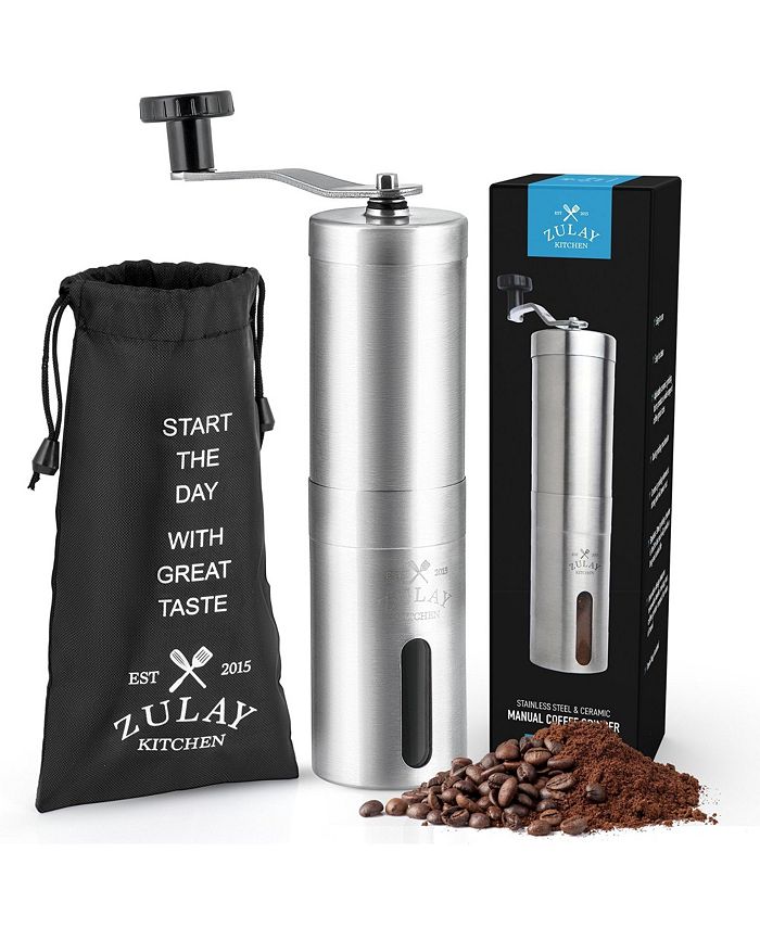 Zulay Kitchen Stainless Steel Manual Burr Adjustable Coffee Grinder Macy's