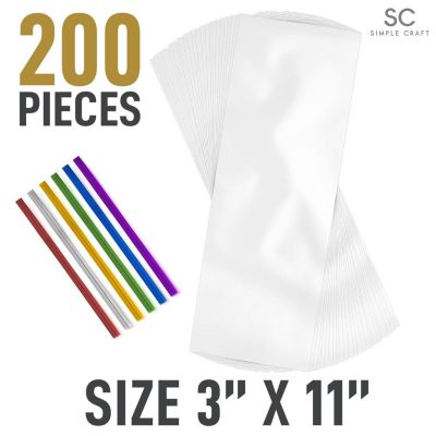 3 x 11 Inches Clear Cellophane Candy Bags With Ties - 200 Piece