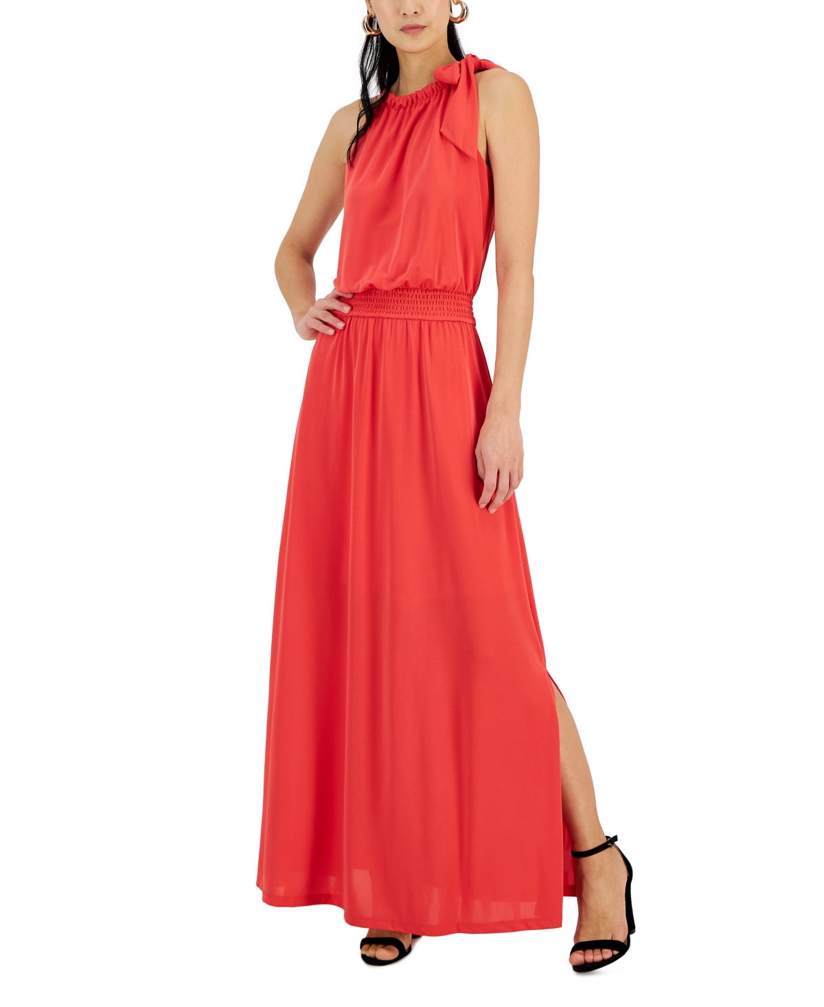 Inc International Concepts Women's Tie-Neck A-Line Dress, Created for Macy's