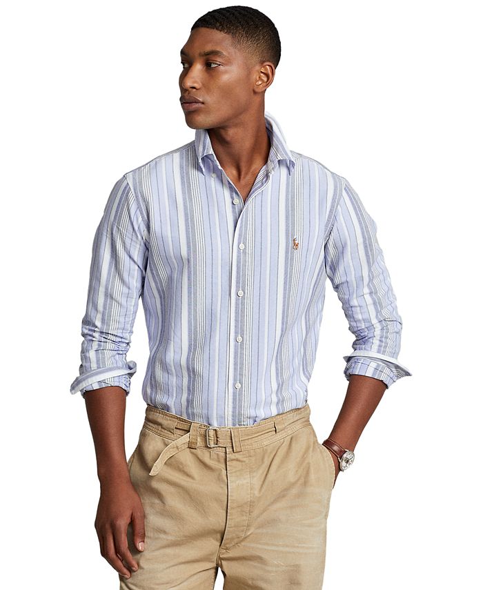 Polo Ralph Lauren Men's Classic-Fit Striped Oxford Shirt - Macy's