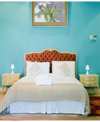 Simple Designs Valencia Colors 2 Pack Mini Touch Table Lamp Set with Fabric Shades