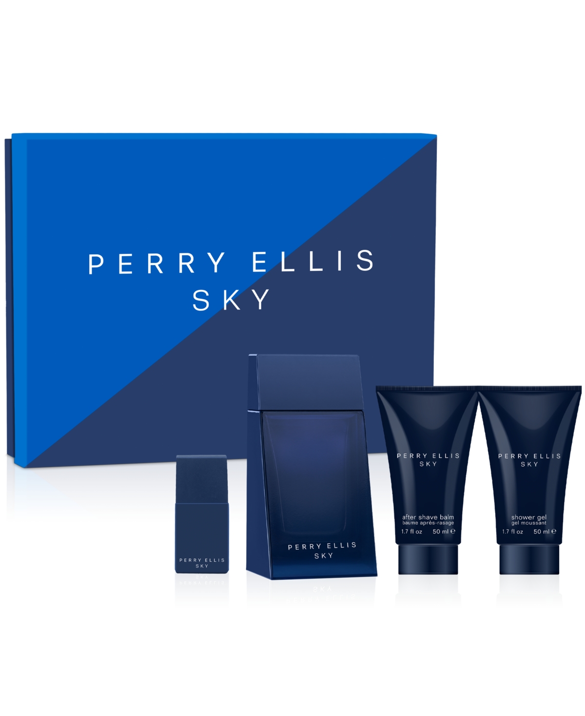 Shop Perry Ellis Men's 4-pc. Sky Eau De Toilette Gift Set