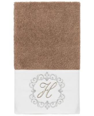 Turkish Cotton Monica Embellished Towel 3 Piece Set - Latte